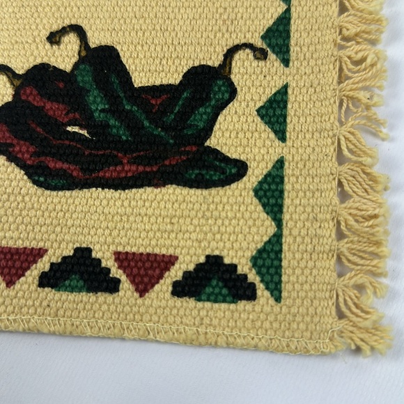 Table Runner + 4 Chili Pepper Coasters. Southwest. New. 74 in X 13.5 in Wide. - Picture 9 of 11